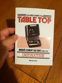 Popeye and Mario's Cement Factory Tabletop Instruction Manuals - Combo