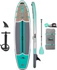 Drift Inflatable Stand Up Paddle Board Including Pump, Paddle, Woodgrain, 11'6