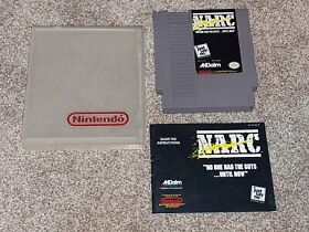 NARC NES, 1990 w/ Manual & Official Plastic Case - Tested/Working - Great Shape!