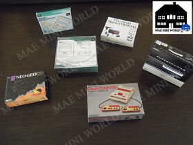 6 Miniature Vintage Video Game Console pack; Famicom,MasterSystem, Neo-Geo..