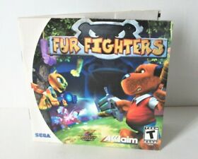 Fur Fighters Manual Only NO GAME Sega Dreamcast Instruction w/ Registration Card