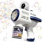 Rocket Bubble Gun for Kids with Lights Bags Bubble Gun,Bubble Machine Gun