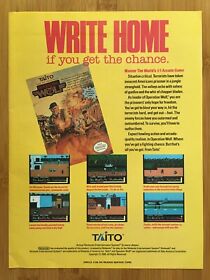 Operation Wolf NES Nintendo 1989 Vintage Print Ad/Poster MAGAZINE SIZE Authentic