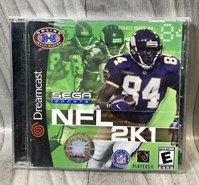 NFL 2K1 (SEGA Dreamcast, 2000) Sega All Stars CIB Complete.