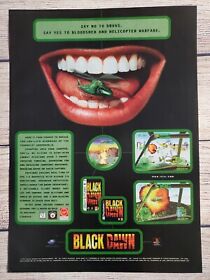 Black Dawn Sega Saturn Playstation 1 PS1 PC 1997 Promo Ad Art Print Poster