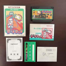 Dig Dug Plastic Box Edition Famicom Software Super Rare NAMCOT