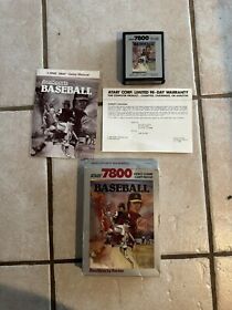 Atari 7800 Real Sports W/box Instructions And Warranty Papers Used 1988