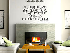 Disney Wall Decor dreams do come true vinyl wall decal quote inspiration | ebay Disney Wall Decor dreams do come true vinyl wall decal quote inspiration | ebay