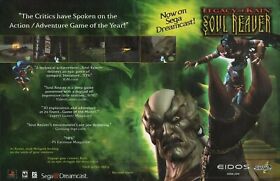 1999 2 pg anuncio impreso Sega Dreamcast Soul Reaver Legacy of Kain juego anuncio