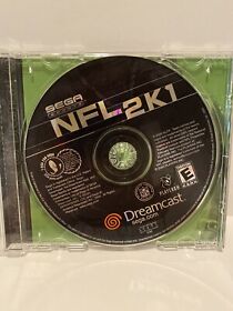 NFL 2K1 (Sega Dreamcast, 2000) Disc and Back of Case Art Only - No Manual