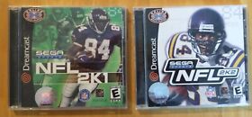 NFL 2K1 ( Sega Dreamcast, 2000) & NFL 2K2 (Sega Dreamcast, 2001) COMPLETE & WORK