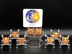 LEGO BIONICLE Krana Masks Complete Set of 8 PEARL GOLD (Nuhvok-Kal 8573)
