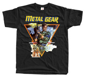 Maglietta Metal Gear Snake's Revenge Nes nera arcade Famicom NINTENDO