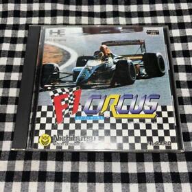 F1 Circus for PC Engine HuCard w/ Case Japan