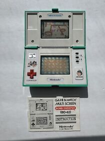 Nintendo Game and Watch Bomb Sweeper 1987 W/ Manual TESTED & WORKS