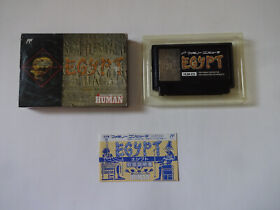 EGYPT Nintendo Famicom HUMAN NES 1986 Puzzle Game w/Box Manual NTSC-J From Japan