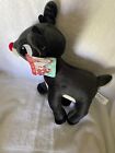 rudolph the red nosed reindeer plush figure black new with tag