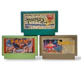 Lot 3 ARMADILLO + Others SET Nintendo FAMICOM FC NES Cartridges ONLY Japan Used