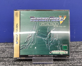Thunder Force V 5 Special Pack Sega Saturn SS Tecmo W/ case manual