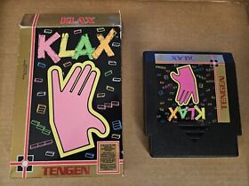 Klax Nes Nintendo Game with Box No Manual Tested Works Free Shipping