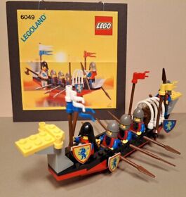 Lego Castle Lion Knights 6049 Viking Voyager Set (1987): 100% Comp w/Instruction