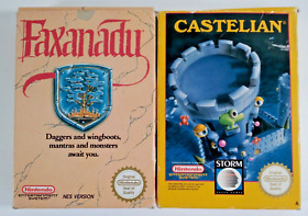 Nintendo NES Faxanadu y Castelian en caja completa en caja