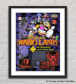 Virtual Boy Wario Land Nintendo Glossy Promo Ad Poster Unframed G6028