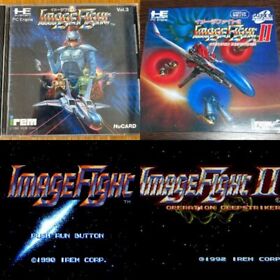 [PC Engine / TurboGrafx] IMAGE FIGHT Set of 1 & 2 - Software w/ Manuals(no case)