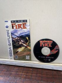 Black Fire Sega Saturn 1995 Tested With Manual Good Working With Registration 