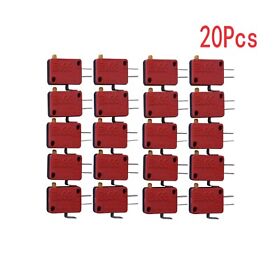 10/20Pack Red New 3 Pin Microswitch Push Button For Arcade Mame Jamma Games I