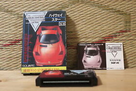 Highway Star w/box manual Famicom FC Nintendo Japan Very Good Condition!