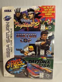 Virtua Fighter 2 / Virtua Cop / Daytona USA - 3-pack - Sega Saturn - NEW SEALED