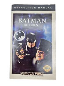 Batman Returns Sega CD Instruction Manual Only With Registration Card