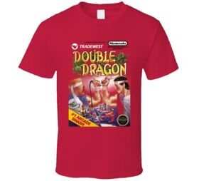 Double Dragon Retro Nes Box Art Video Game T Shirt 