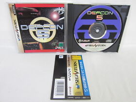 Sega Saturn DEFCON 5 with Spine * ss