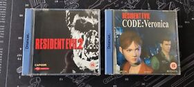 Resident Evil 2 + Code Veronica Sega Dreamcast games 1998-2000 rare
