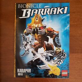 LEGO TECHNIC BIONICLE BARRAKI #8918 KARAPAR  MANUAL ONLY
