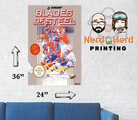 Blades of Steel NES Box Art Wall Poster Multiple Sizes 11x17-24x36