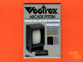 Vectrex system box art 2x3" fridge/locker magnet GCE console