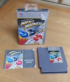 Marble Madness NES Nintendo Game -  Box & Manual - Rare 80s Vintage Retro Gaming