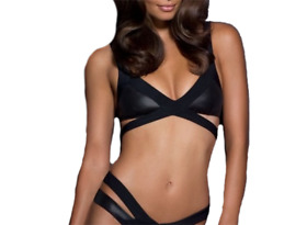AGENT PROVOCATEUR Womens Bikini Top Mazzy Solid Black Size AP 2