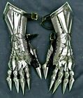 Medieval gauntlet pair accents knight crusader armor steel gauntlet gloves