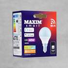 Maxim Smart Wi-Fi LED Round Bulb Colour Changing Temperature 5.5W-40W SES/E14