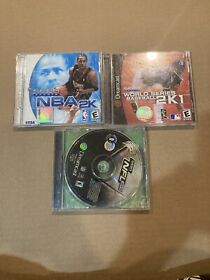 Sega Dreamcast Sports Bundle - NBA 2k , NFL 2k2, World Series Baseball 2k1