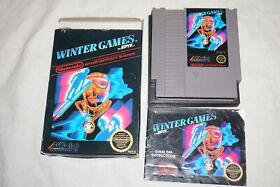 Winter Games (Nintendo NES) Complete in Box GREAT Shape