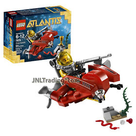 Year 2011 Lego Atlantis 7976 - OCEAN SPEEDER with Sea Snake and Lance Spears