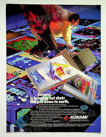AJAX + Life Force Konami NES 1989 + Beeshu Controllers Print Magazine Ad Poster