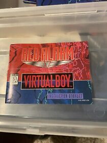 Virtual Boy Red Alarm Instruction Manual Booklet *No game*