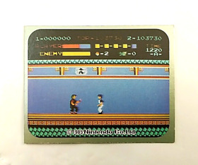 (Game Item) Mini Card, Famicom, Spartan X, Menko, 1985, EX, Amada, Nintendo.