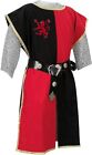 Medieval Lion Rampant Tunic Knight Tunic Surcoat Costumes Reenactment Costumes